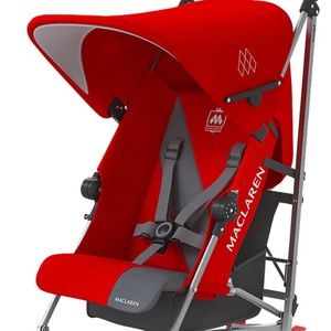 Red / gray Maclaren Triumph stroller